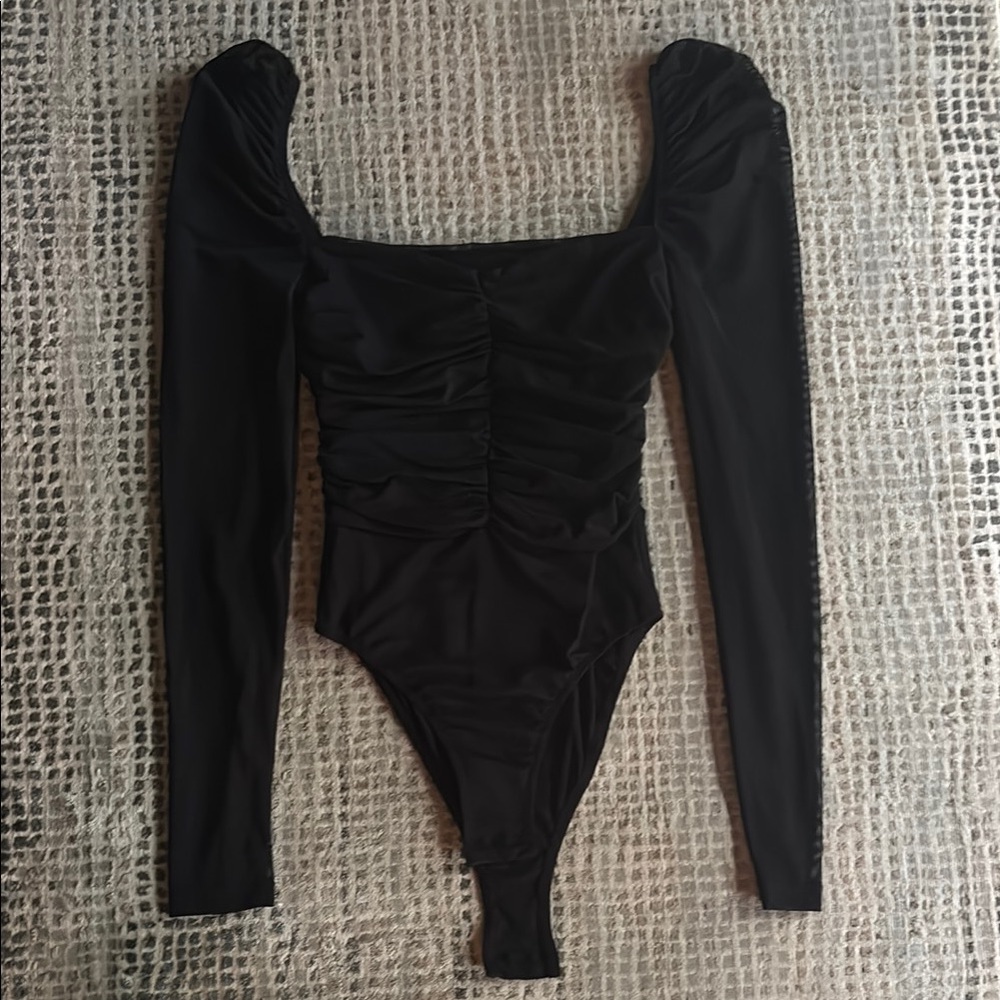 Princess Polly Black Long Sleeve Bodysuit